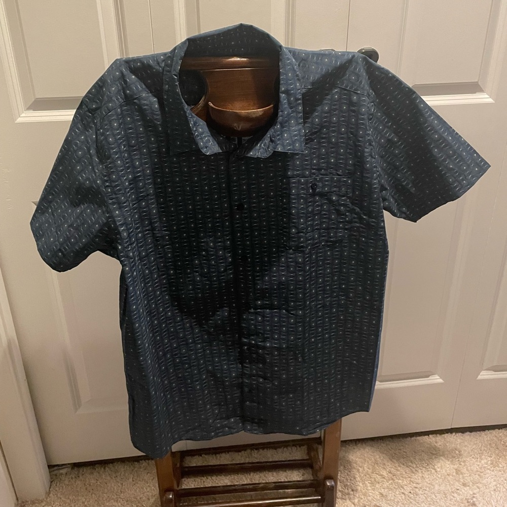 Patagonia Patterned Button-Down Short Sleeve Orga… - image 1